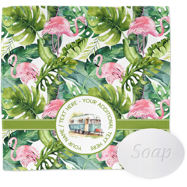 Flamingo & Camping Wash Cloth with soap