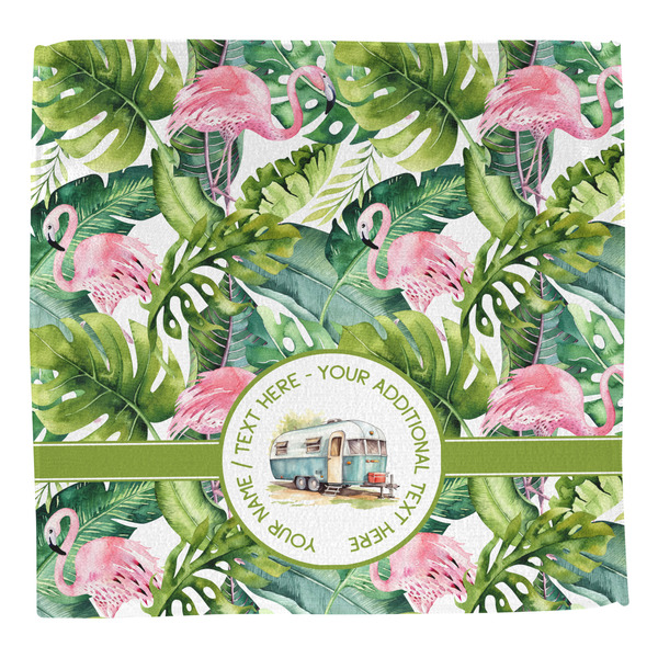 Flamingo & Camping Washcloth - Front - No Soap