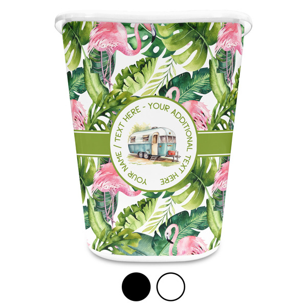 Flamingo & Camping Waste Basket - Both Colors - Front