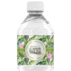 Flamingo & Camping Water Bottle Labels - Custom Sized (Personalized)