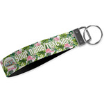 Flamingo & Camping Webbing Keychain Fob - Small