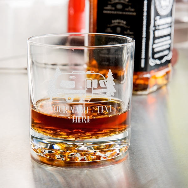 Flamingo & Camping Whiskey Glass - Jack Daniel's Bar - In Use