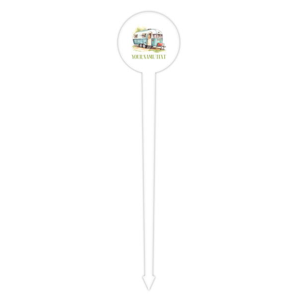 Flamingo & Camping White Plastic 4" Food Pick - Round - Single Pick