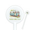 Flamingo & Camping 5.5" Round Plastic Stir Sticks - White - Single-Sided