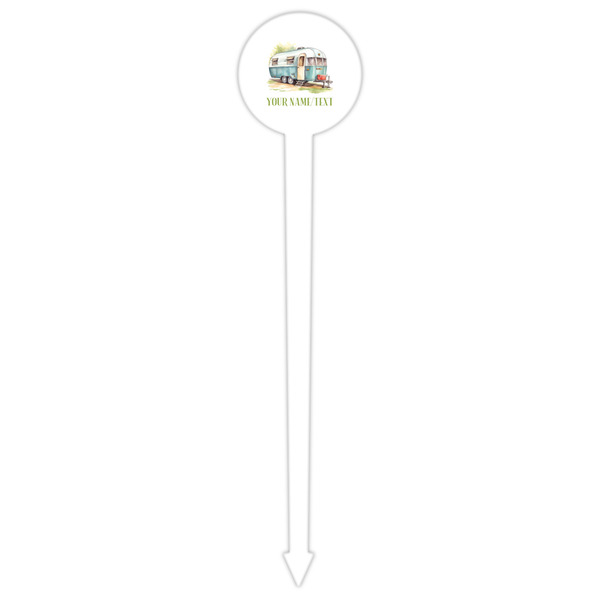 Flamingo & Camping White Plastic 6" Food Pick - Round - Single Pick