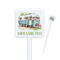 Flamingo & Camping Square Plastic Stir Sticks - Single-Sided