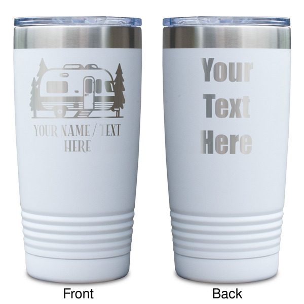 Flamingo & Camping White Polar Camel Tumbler - 20oz - Double Sided - Approval