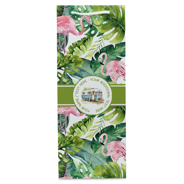 Flamingo & Camping Wine Gift Bag - Gloss - Front
