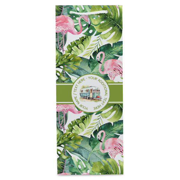 Flamingo & Camping Wine Gift Bag - Matte - Front