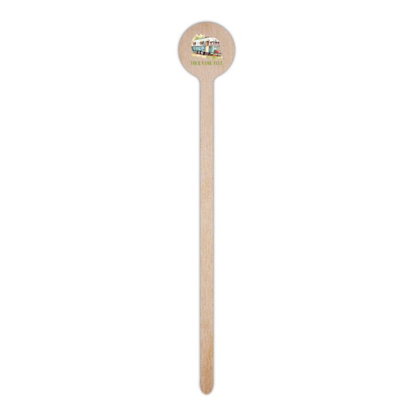 Flamingo & Camping Wooden 6" Stir Stick - Round - Single Stick