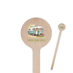 Flamingo & Camping 7.5" Round Wooden Stir Sticks - Double-Sided