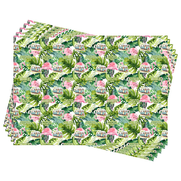 Flamingo & Camping Wrapping Paper - 5 Sheets Approval