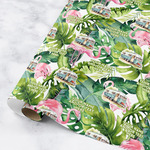 Flamingo & Camping Wrapping Paper Roll - Medium - Satin
