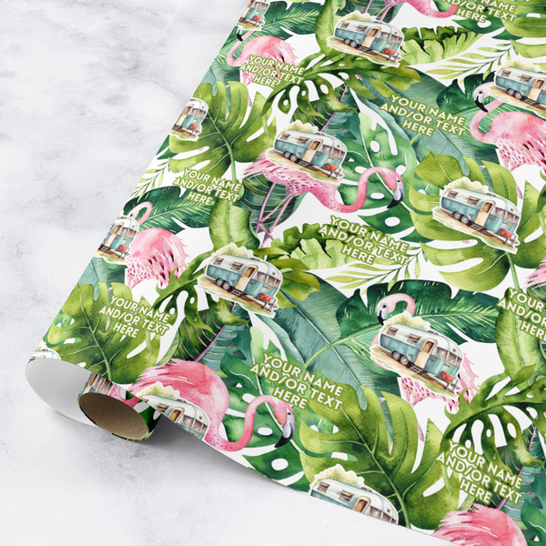 Flamingo & Camping Wrapping Paper Rolls- Main