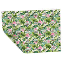 Flamingo & Camping Wrapping Paper Sheets - Double-Sided - 20" x 28"