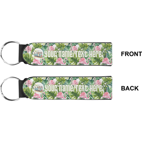 Flamingo & Camping Wristlet (Front + Back)
