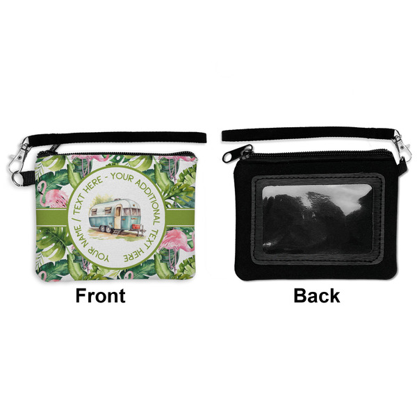 Flamingo & Camping Wristlet ID Cases - Front & Back