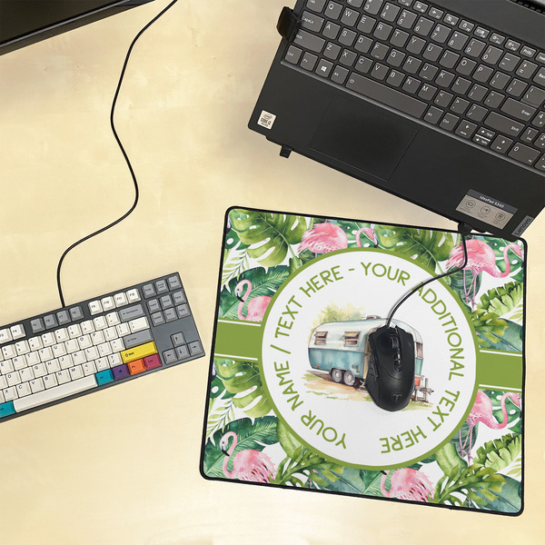Flamingo & Camping XL Gaming Mouse Pads - 18" x 16"s - Lifestyle