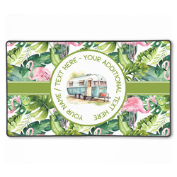 Flamingo & Camping Gaming Mouse Pad - XXL - 24" x 14" (Personalized)