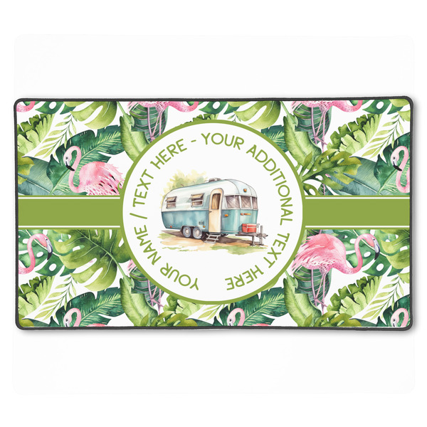 Custom Flamingo & Camping Gaming Mouse Pad - XXL - 24" x 14" (Personalized)