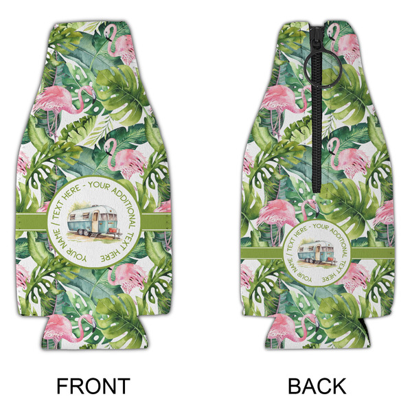 Flamingo & Camping Zipper Bottle Cooler - APPROVAL