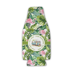 Flamingo & Camping Zipper Bottle Cooler - Single (Personalized)