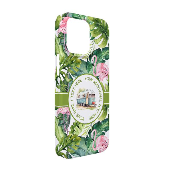 Custom Flamingo & Camping iPhone Case - Plastic - iPhone 13 (Personalized)