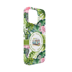 Flamingo & Camping iPhone Case - Plastic - iPhone 13 Mini (Personalized)