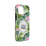 Flamingo & Camping iPhone Case - Rubber Lined - iPhone 13 Mini (Personalized)