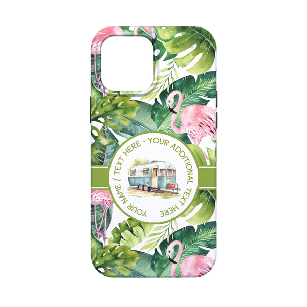 Flamingo & Camping iPhone 13 Mini Tough Case - Back