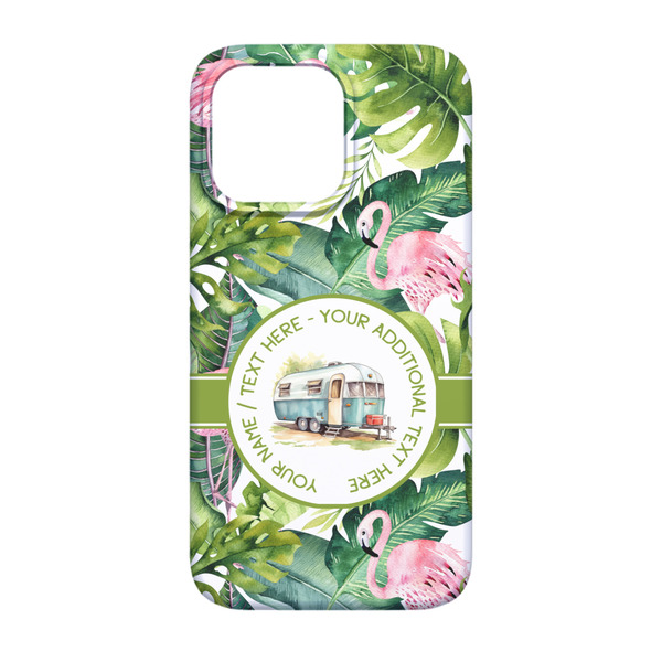 Flamingo & Camping iPhone 13 Pro Case - Back