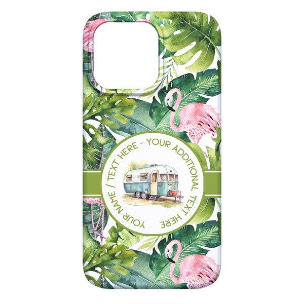 Flamingo & Camping iPhone 13 Pro Max Case - Back