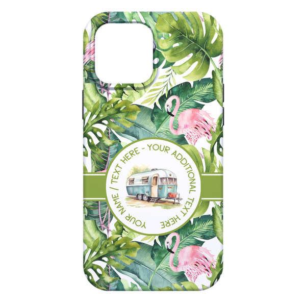 Flamingo & Camping iPhone 13 Pro Max Tough Case - Back