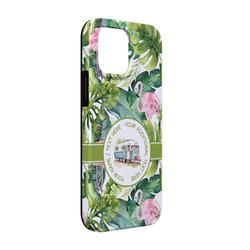 Flamingo & Camping iPhone Case - Rubber Lined - iPhone 13 Pro (Personalized)