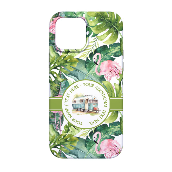 Flamingo & Camping iPhone 13 Pro Tough Case - Back