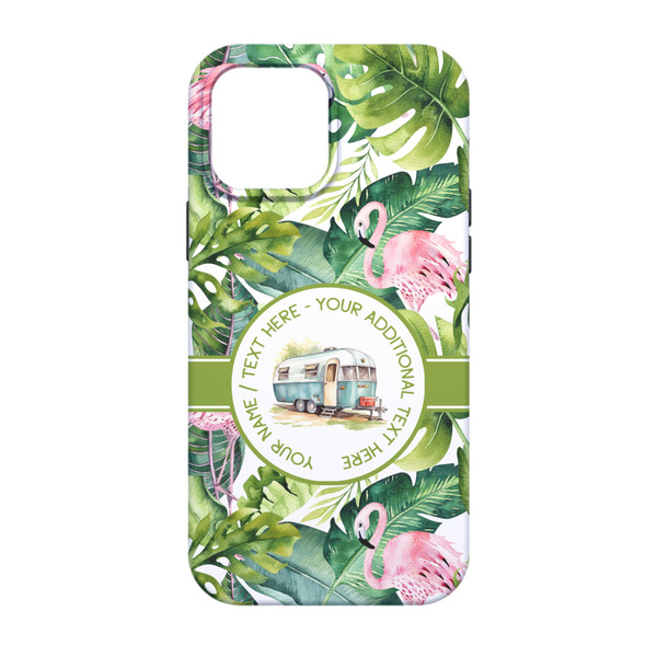 Flamingo & Camping iPhone 13 Tough Case - Back