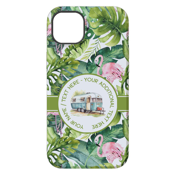 Flamingo & Camping iPhone 14 Plus Tough Case - Back
