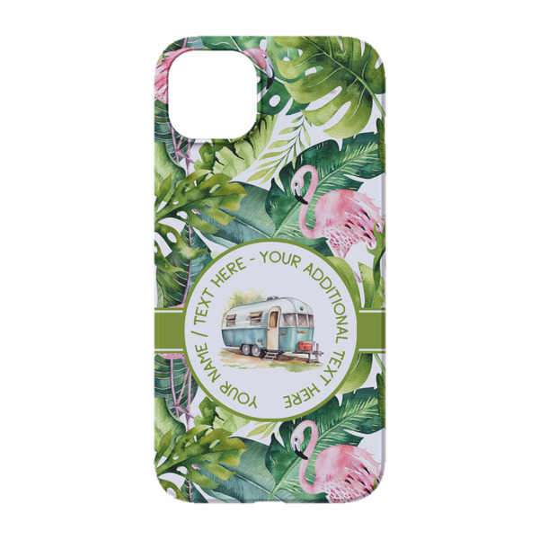 Flamingo & Camping iPhone 14 Pro Case - Back
