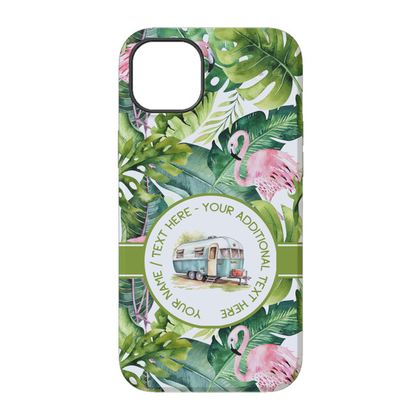 Flamingo & Camping iPhone 14 Pro Tough Case - Back
