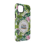 Flamingo & Camping iPhone Case - Rubber Lined - iPhone 14 (Personalized)