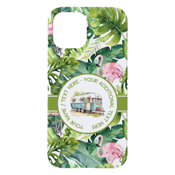 Flamingo & Camping iPhone 15 Plus Case - Back
