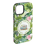 Flamingo & Camping iPhone Case - Rubber Lined - iPhone 15 Plus (Personalized)