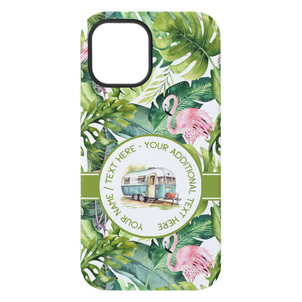 Flamingo & Camping iPhone 15 Pro Max Tough Case - Back