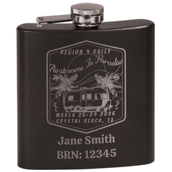 Airstreams in Paradise - Region 9 Rally 2026 Black Flask Set