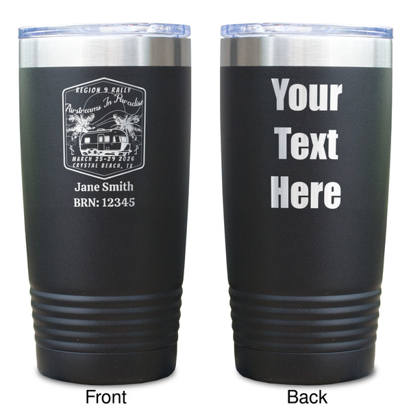 Airstreams in Paradise - Region 9 Rally 2026 Black Polar Camel Tumbler - 20oz - Double Sided  - Approval