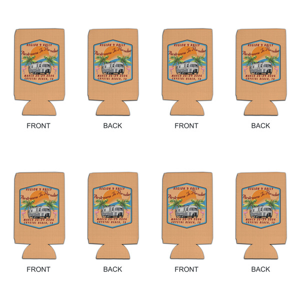 Airstreams in Paradise - Region 9 Rally 2026 Can Cooler - 16oz - Set of 4 - Front & Back