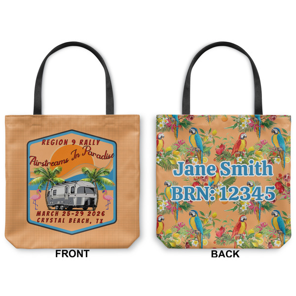 Airstreams in Paradise - Region 9 Rally 2026 Canvas Tote - Front and Back