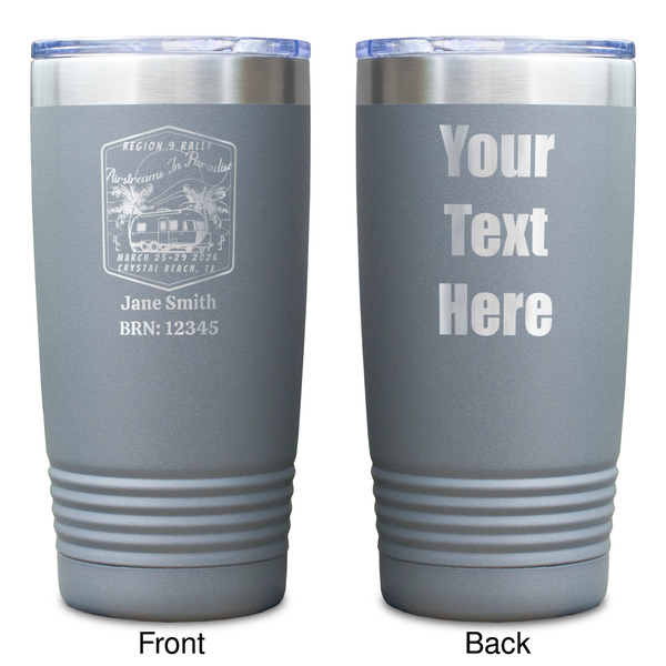 Airstreams in Paradise - Region 9 Rally 2026 Gray Polar Camel Tumbler - 20oz - Double Sided - Approval