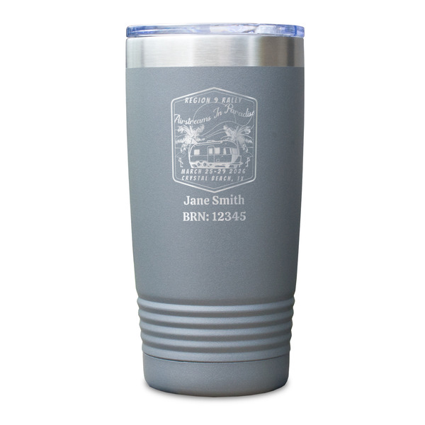 Airstreams in Paradise - Region 9 Rally 2026 Gray Polar Camel Tumbler - 20oz - Single Sided - Approval