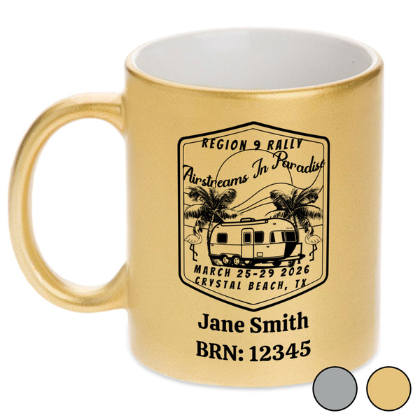 Airstreams in Paradise - Region 9 Rally 2026 Metallic Mugs - Swatches